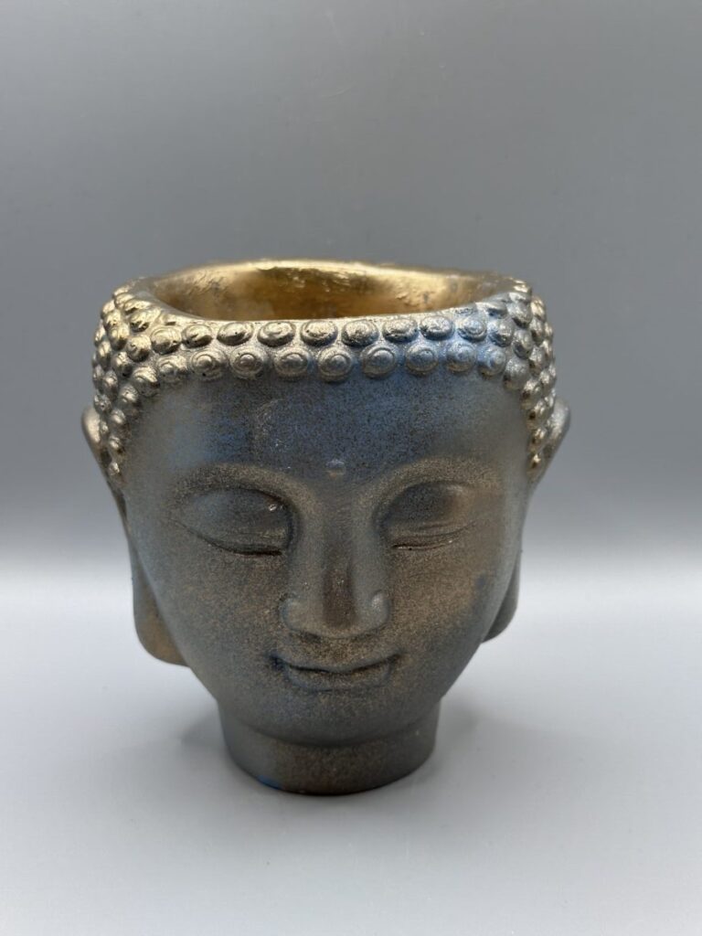 The Serene Zen Buddha Planter Iridescent Slate