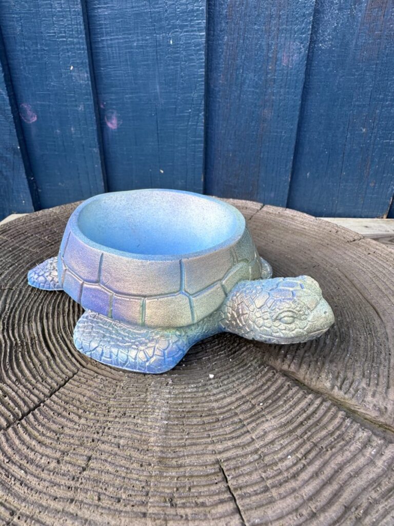 Iridescent Sea Turtle Succulent Planter Ethereal Lavender-Blue