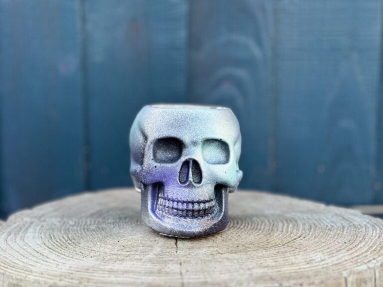 The Cosmic Chrome Skull Planters Arctic -Indigo-Titanium Silver