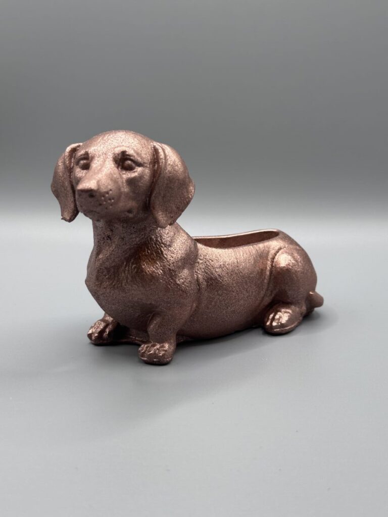 The Dashing Dachshund Antique Copper
