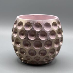 Dimpled Metallic Blush Planter