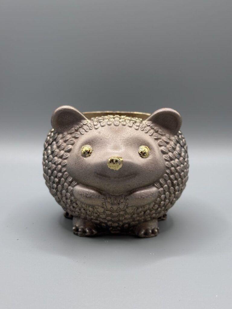 The Gilded Hedgie Planter Metallic Bronze-Brown