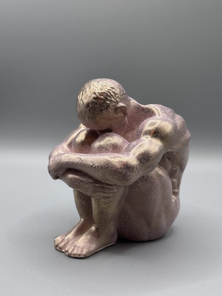 Contemplative Figure Planters Rose-Gold
