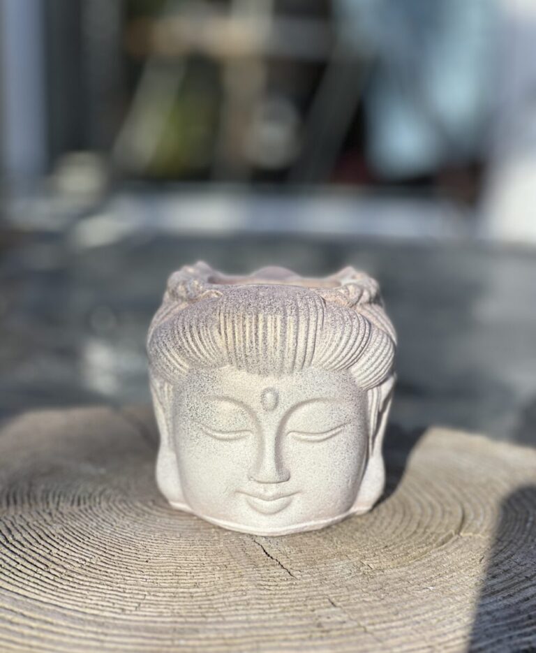 Serene Buddha Planter Matte Off-White