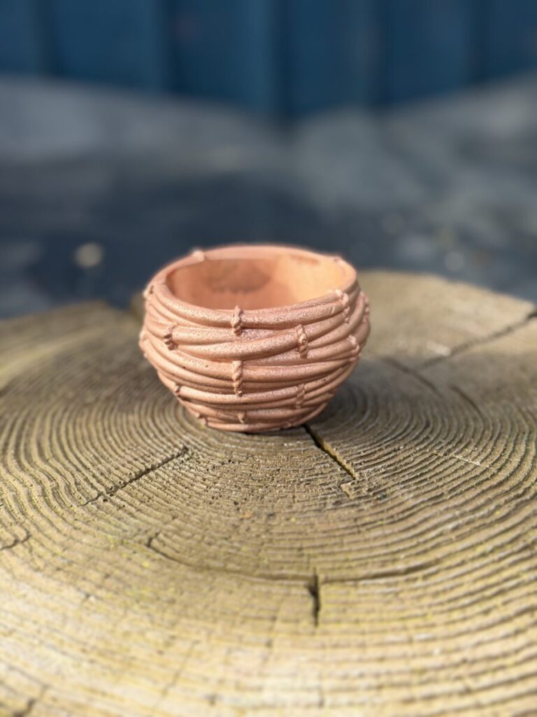 Bird's Nest Planter Metallic Copper