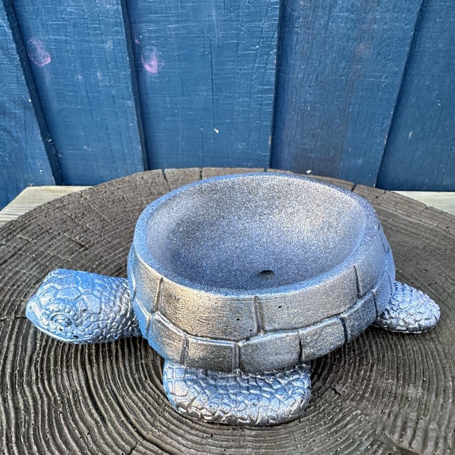 Handmade turtle planter